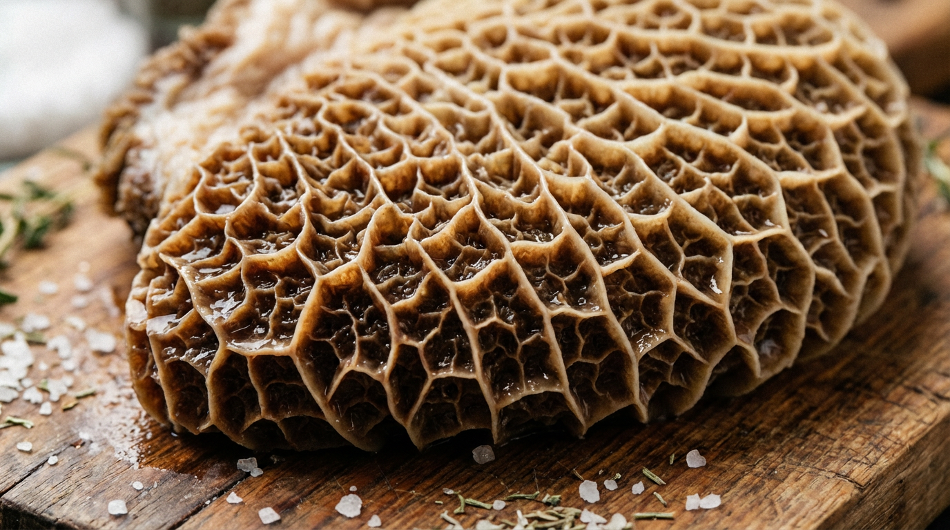 Снимок крупным планом говяжьего рубца